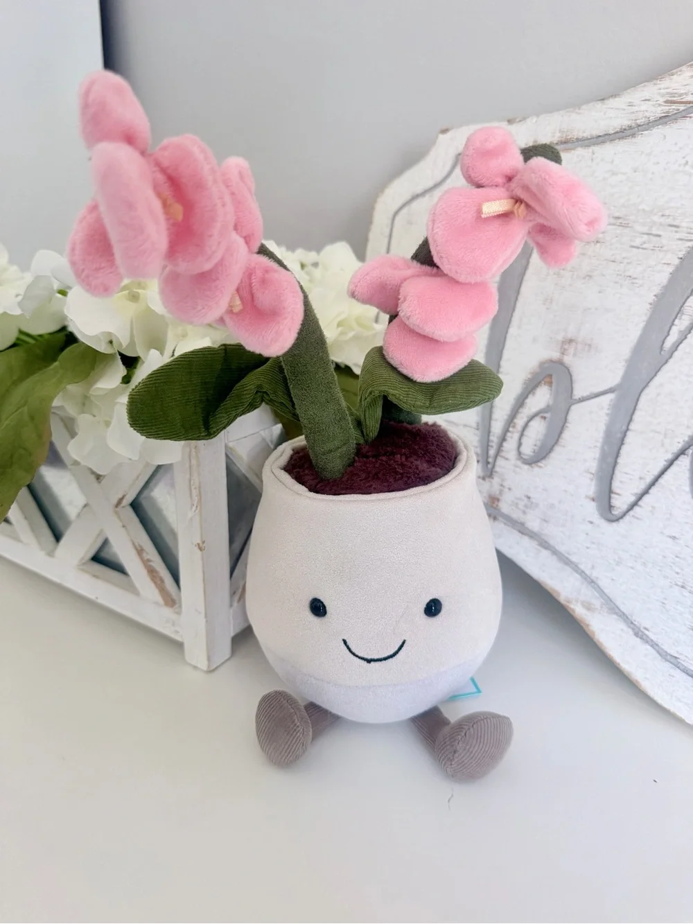 Jellycat Amuseables Pink Orchid + Dust Bag! AUTHENTIC BNWT!